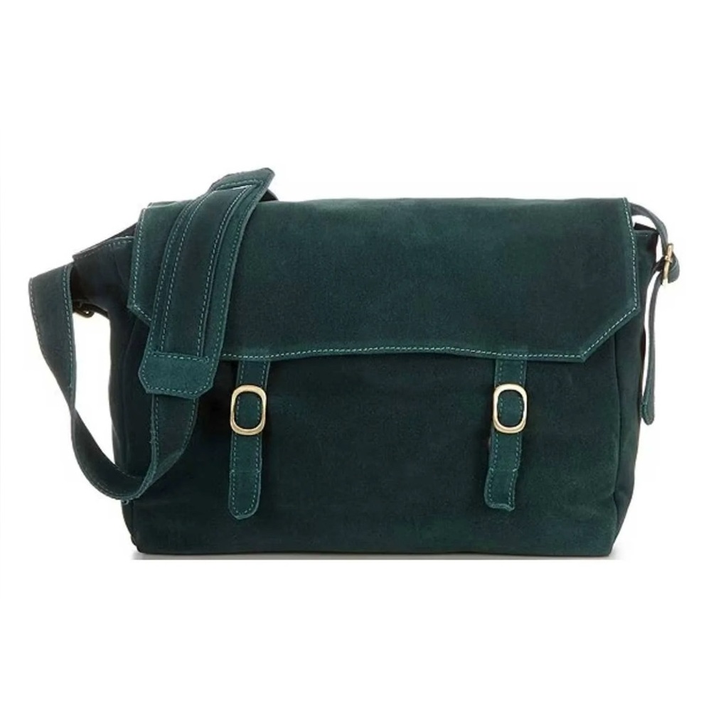 FREE PEOPLE Zahara Suede Messenger Bag / Enchanted Forest - Picture 10 of 16